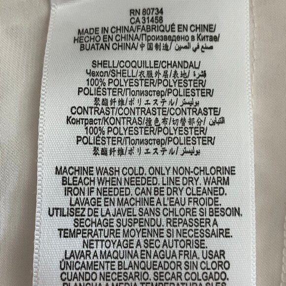 BCBGMaxAzria Erid Gardenia VNeck Lace Cover Up Adjustable Sleeve Cream Sz XS - Picture 14 of 16